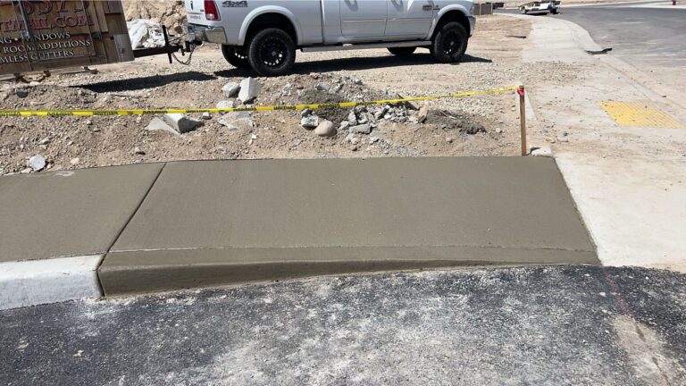 concrete sidewalk curb transition installation boise id