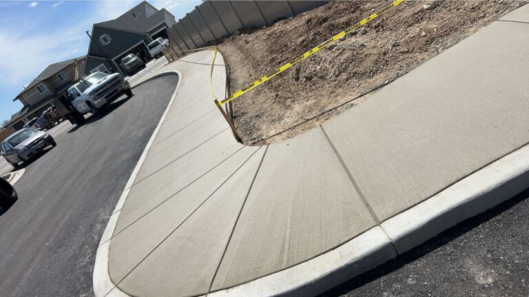 curved concrete sidewalk and curb installation boise id